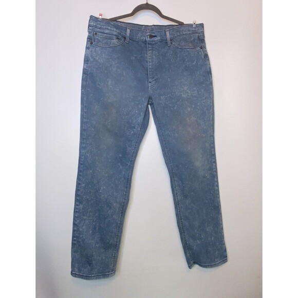 Levi's 541 Gray Acid Wash Straight Leg Jeans Mens 38x32 Distressed Classic Punk - Picture 1 of 9